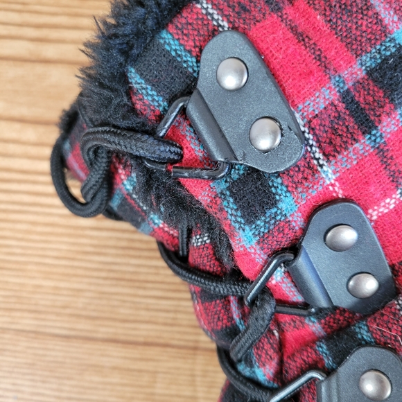 Bass Red Plaid Winter Boots Size 8M - Picture 6 of 8